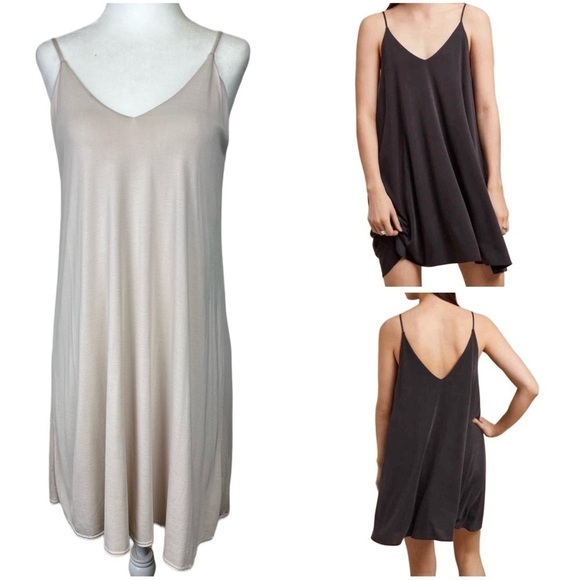 Aritzia Tulula Cresent V Neck Slip Mini Dress Blush Pink Women’s Size XXS - Picture 1 of 8